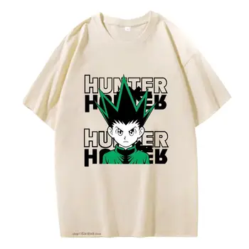 Gon Freecs marškinėliai Anime Hunter X Hunter T-Shirt animacinių, anime, Trišakiai-shirt Vyrai/Moterys Tees Vasaros Y2k Drabužius Minkštas 100% Medvilnės viršūnės