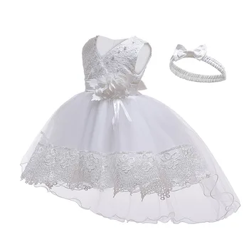 Gėlių Mergaitės Suknelė Pirmoji Komunija Princesė Vaikų Krikšto Suknelės Naujagimių Vestuvių Bridesmaid Gimtadienio Tiulio Vestido