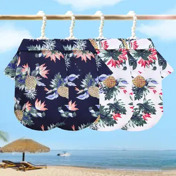 Havajų Šuo Marškinėliai Havajų Stiliaus Gėlių Šuo Marškinėliai Pet Vasaros Paplūdimio Liemenę Trumpomis Rankovėmis Vasaros Stovykla Rūbai Mažų Veislių Šunims