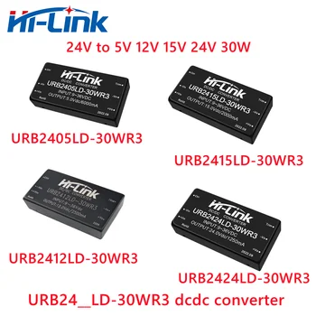 Hi-Link NAUJŲ 30W DCDC Izoliuotas URB2412LD-30WR3 impulsinis Maitinimo šaltinis 24V Modulis su 5V6A/2V2.5A/15V2A/24V1.25A MIni konverteris IC