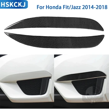 Honda Fit Džiazo 2014 2015 2016 2017 2018 Priedai Anglies Pluošto Automobilio Eksterjero Priešrūkinis Žibintas Antakių Lipdukai Apdaila
