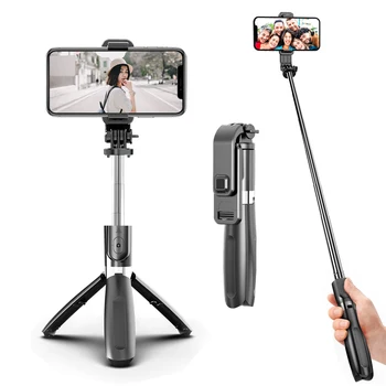 Ištraukiamas Selfie Stick Trikojo su Belaidžio Nuotolinio valdymo ir Telefono Laikiklis, Nešiojami Telefono Trikojis Stovas Smartfon Veiksmo Kameros