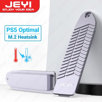 JEYI PS5 SSD Heatsink Visiškai Padengti su Pelekais, PlayStation 5 Aušintuvas Aliuminis Aušinimo M. 2 NVME NGFF Radiatorius su Šilumos Pagalvėlės