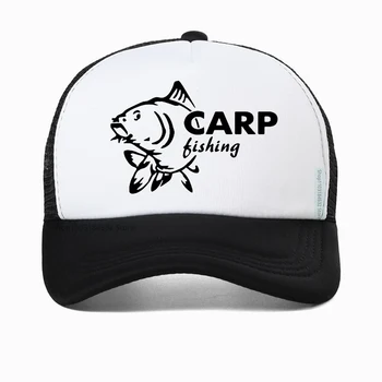Juokingi žvejybos sporto skrybėlę vyrų vasara lauke karpių žvejybos Beisbolo kepuraitę Reguliuojamas Tinklelio, Kvėpuojantis Snapback skrybėlės medžioklė žvejyba