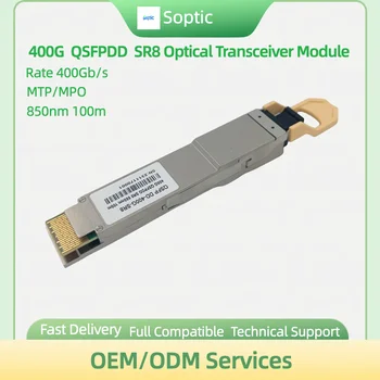 Kadagio Suderinama 400GBASE-SR8 QSFP-DD 850nm 100m DOM MTP/MPO PRF Optinių signalų siuntimo ir priėmimo Modulis