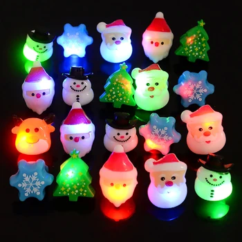 Kalėdų LED Šviesos Piršto Žiedai, Spindinčią Kalėdų Senelis Kalėdų Medžio Snaigės Žiedas, Papuošalų Naujųjų Metų Vaikams Kalėdų Dovana Šaliai Dekoro