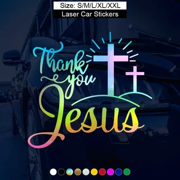 Kietas Kėbulo Lipdukų Įvairių Spalvų Jėzus Automobilių Lipdukai Krikščionių Dievas Automobilių Kėbulo Bamperis Vinilo Decal Automobilių Reikmenys