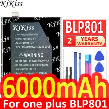 KiKiss Batterij už OnePlus 1 8T BLP801 Galinga Baterija BLP801 6000mAh Didelės Talpos Batterij + Kelio NR.
