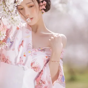 Kimono Femme Musulmanes 2023 Vasarą Naujasis Japonijos Tradicinių Kimono Yukata Suknelė Moterų Mados Cardigan Skraiste Kostiumo Kimono Mujer