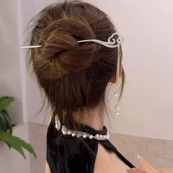 Kinų Stiliaus Drugelis Staigius Perlų Pakabukas Senovinis Stilius Senovės Stiliaus Plaukų Stick Plaukų Aksesuarai Hanfu Galvos Apdangalai