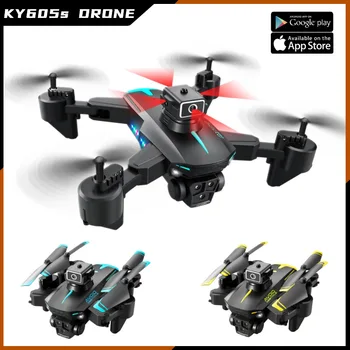KY605s/S6 Profesinės Drone su Trijų Kamerų Kliūčių Vengimo Nuotolinio Valdymo ir Optinio Srauto Nustatymo Quadcopter Žaislai