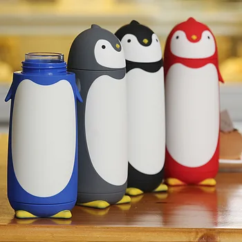 Kūrybinės animacijos mielas mielas Pingvinas nešiojamų dviguba izoliacija stiklo taurė