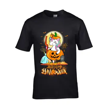 Laimingas Halloween Vienaragis Marškinėliai Moliūgų Veido Suaugusiems Vaikams tee viršų
