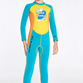 Lauko ketverių sezono vaikų Hidrokostiumą, Lauko apsaugos nuo saulės vientisas maudymosi kostiumėlis Berniukų šilta snorkeling medūza banglenčių kostiumas