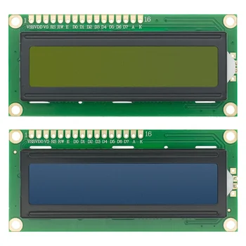 LCD1602+I2C Modulis Mėlyna / Geltona Žalia Ekranas 16x2 Simbolių LCD Ekranas PCF8574T PCF8574 IIC I2C Sąsaja 5V už arduino