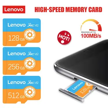 Lenovo Ekstremalių 256 GB Micro TF/SD Kortelę 1 TB 2TB 10 Klasė Didelės Spartos A2 Atminties Kortele 128 GB TF Card 32GB 64GB Adapteris Tabletę 