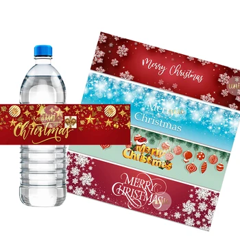 Linksmų Kalėdų Vandens Butelio Etiketės Laimingų Naujųjų Metų Dekoro Etiketės, Lipdukai Kalėdos Santa Claus Ir Kalėdų Snaigės Sandarinimo Lipdukai