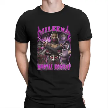 Mileena T Marškinėliai Vyrams Medvilnės Derlius T-Shirt Crewneck Mortal Kombat Tees Trumpomis Rankovėmis Viršūnes Unikalus