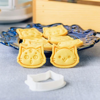 Mini Kačiukas Sausainių Pelėsių Katė Cookie Cutter 3D Paspaudus Antspaudas Vaikams 