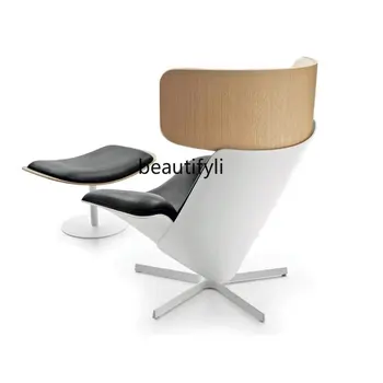 Modernūs Dizainerio Kūrybos Vieną Laisvalaikio Kėdė, Specialios Formos Sukasi Aukštas Atgal Zongzi Kėdės Modelis Kambarį Kambarį Minimalistinio