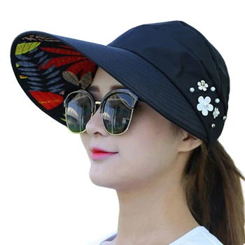 Moterų Saulės Skydelis Plačios Skrybėlės Kraštų UV Apsauga, Vasaros Skrybėlę Packable Paplūdimio Pėsčiųjų Žvejybos