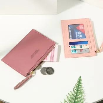 Nauja piniginė, kortelė, maišelis moterų rankinėje paprasta mados klasikinis vientisos spalvos užtrauktuku piniginės moterų Instagram sprogimo