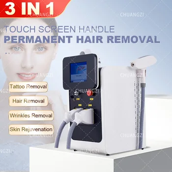 Naujas 3in1 Lazerio PASIRINKTI IPL Plaukų Šalinimo Mašinos Nešiojamų ND Yag Lazerio Tatuiruočių Pašalinimas Nuolatinis Plaukų Šalinimo, Grožio Įranga