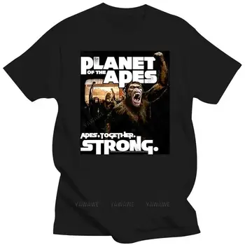 Naujas mados prekės ženklo teeshirt Planetos Beždžionės - Revoliucija - Amerikos Klasika - Adult T-Shirt vyrai trumpomis rankovėmis juoda viršų