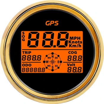 Naujo Tipo 85mm Skaitmeninis GPS Spidometrai 0-999Knots Km/H, Mph Greičio Rodikliai Sog Kd Odometers su 8 Rūšių Apšvietimas & Antena