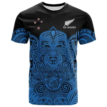 Naujoji Zelandija Tiki Regbio Maorių Koru Modelio 3D Spausdinimo Vyrų T-Shirt Viršūnes Tees Trumpas Rankovės Atsitiktinis O Kaklo Pieno Pluošto Baby-Skin-Jausmas