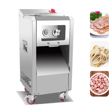 Nerūdijančio Plieno Mėsos Cutter Komercinių Elektros Mėsos Slicer Smulkintuvas Dicing Mašina High-Power Automatinis Mėsos Pjaustymo Mašina