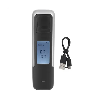 Nešiojamų Ne-Kreipkitės Pučia Alkoholio Policijos Aukšto Tikslumo Testeris, Skaitmeninis Displėjus, USB Įkrovimo BAC 1