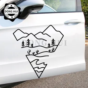 Nuotykių Kalnų Lipdukai Kalnų Miškų Trikampis Decal Motociklo Išjungti Kelių Transporto priemonių Šaldytuvas Šalmas Nešiojamas PVC Dekoratyvinis