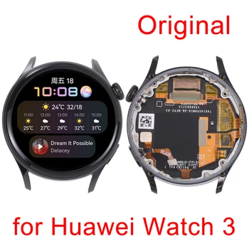 Originalus LCD Ekranas ir skaitmeninis keitiklis Visą komplektuojami Su Rėmo Huawei Žiūrėti 3/Watch 3/ GT 3 Pro/Watch GT 2 Pro VID-B19/GT 2e HCT