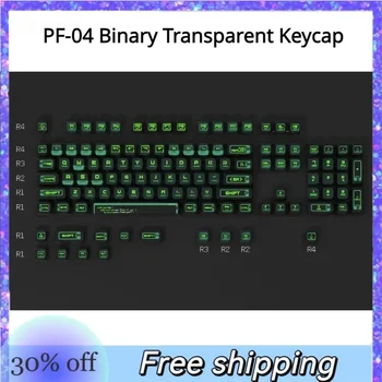Originalus PF-04 Dvejetainis Skaidrus Keycap PBT Keycap 117 Klavišus Tinka Labiausiai Lavinimo Klaviatūros Modelių ASA Keycaps