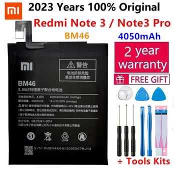 Originalus XIAOMI BM46 Bateriją Už Xiaomi Redmi 3 Pastaba Note3 Pro Note3 Redrice Autentišku Telefono Baterijų 4050mAh+Įrankiai