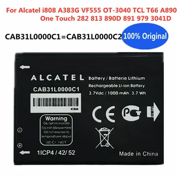 Originalą Alcatel i808 A383G VF555 OT-3040 TCL T66 A890 One Touch 282 813 890D 891 CAB31L0000C1 CAB31L0000C2 Telefono Baterija