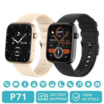 P71 Balso Smartwatch Vyrų Sveikatos Stebėsenos IP68 Vandeniui Smart Pranešimo Balso Asistentas Smart Watch Moterų 2024 Naujas