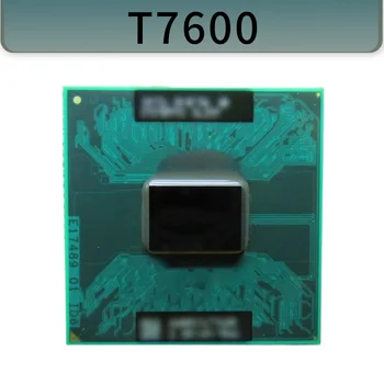 Pagrindinė T7600 CPU nešiojamojo kompiuterio Procesorius 4M Cache 2.33 GHz Nešiojamojo kompiuterio Lizdas M paramos PM65 HM65 lustų rinkinys