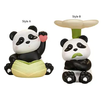 Panda Statulėlės Stalas Saugojimo Dėklas Dervos Daugiafunkcį Papuošalai, Auskarai Dėklas Įėjimo Lentelė Biuro Spinta Housewarming Dovana