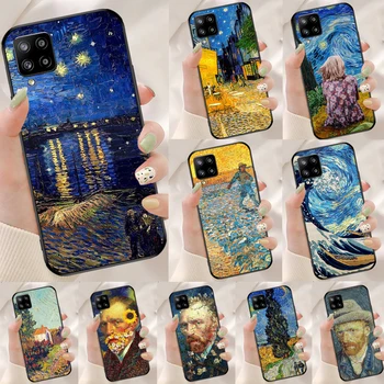 Paveikslų Žvaigždėtą Naktį Van Gogh Atveju, Samsung Galaxy A53 A33 A13 A12 A22 A32 A42 A52 A50 A51 A71 A14 A24 A34 A54 Dangtis