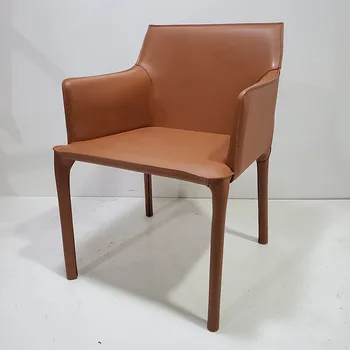 Prabanga Pažangias Baldų Oranžinis, Balno Oda Interneto Karšto Atsitiktinis Valgomasis Kėdė Dizaineris Minimalistinio Meno Kėdė