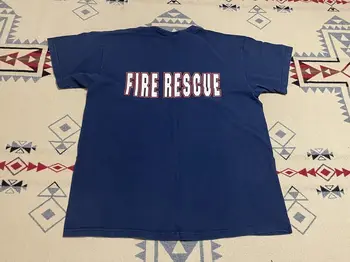 Priešgaisrinės Gelbėjimo Krūtinės Logotipas, T-Marškinėliai, Dydis L Ugniagesiai Trumpomis Rankovėmis Mėlyna C6