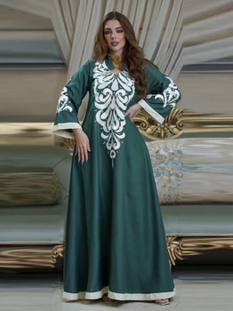 Ramadanas Eid Skraiste Abaja Suknelė Moterims Siuvinėjimo Šalies Ilgos Suknelės Malda Kaftan Abaja Dubajus Turkija, arabų Islamo, Indijos