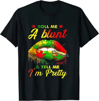 Roll Mane Buka Ir Pasakykite Man, aš esu Gana Juokinga Piktžolių Meilužis T-Shirt CasualCasual Tees Įrengtas Medvilnės Vyrų T Shirts