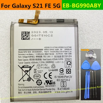 Runboss Aukštos Kokybės 4500mAh EB-BG990ABY Baterijos Samsung Galaxy S21 FE 5G SM-G990 SM-G990B Telefono Baterijų Pakeitimas
