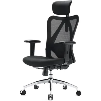 SIHOO M18 Ergonomiška Biuro Kėdė Didelis ir Aukštas Žmonių Reguliuojamas Pagalvėlės su 2D rankų atramos Juosmens atrama ir PU Ratai