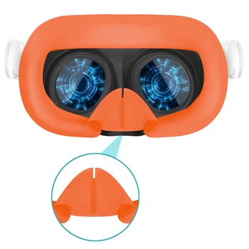 Silikono VR Veido Kaukė Lightproof VR Veido Sąsaja Sweatproof Kaukė Veido Pagalvę Pakeisti Meta Quest 3 Priedai