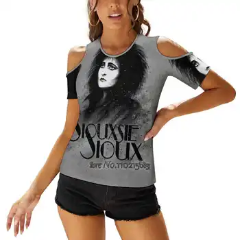 Sioux Portretas Moterys, Print T-Shirt Vasaros Seksualus Viršūnes Streetwear Marškinėliai Korėjos Viršūnes Siouxsie Sioux Siouxsie And The Banshees