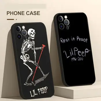 Skeletas Dizaino - Lil Nuplėšta Telefono dėklas 2023 IPhone 15 14 12 13 11 Pro Max Mini X XR XS Max 7 8 Plius Naujas Juodas Silicio